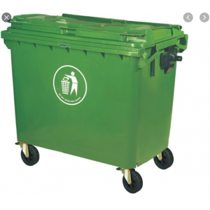 Skoon HDPE RECYCLE MATERIAL PUBLIC AREA DUSBIN 660L - GREEN